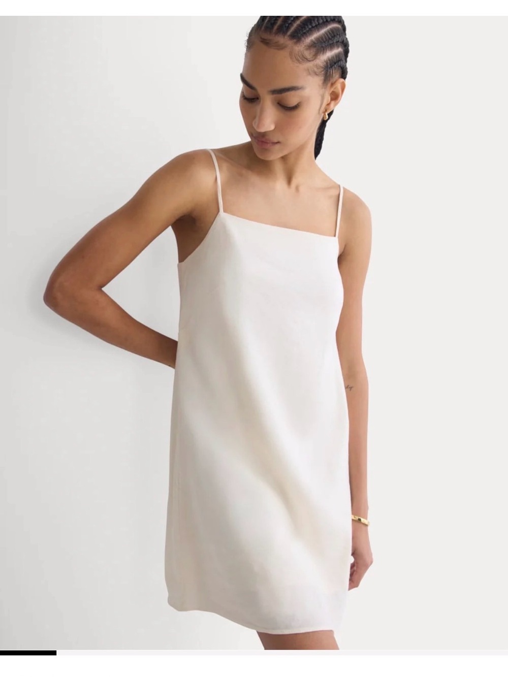 Everlane Mini Shift Dress, Bone, Size 6